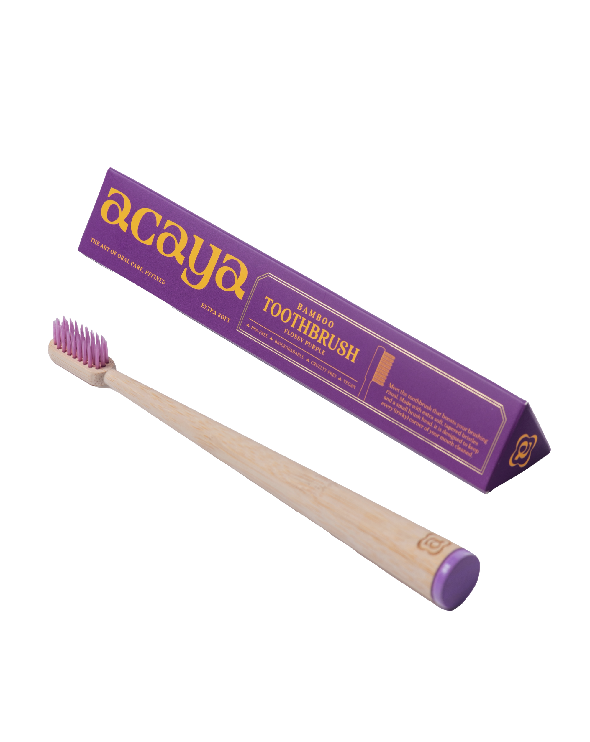 Acaya Flossy Purple Toothbrush &amp; Box