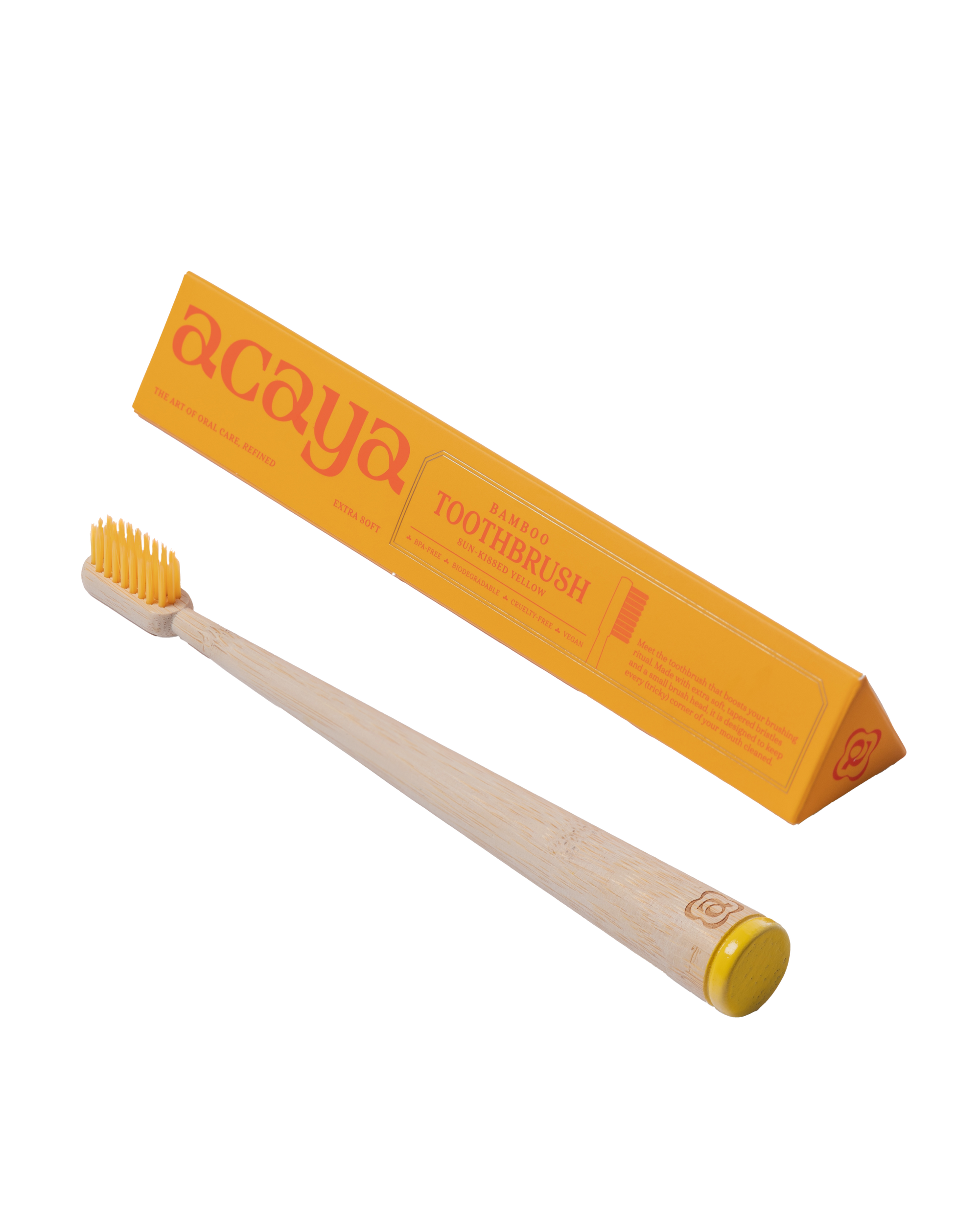 Acaya Sunkissed Yellow Toothbrush &amp; Box
